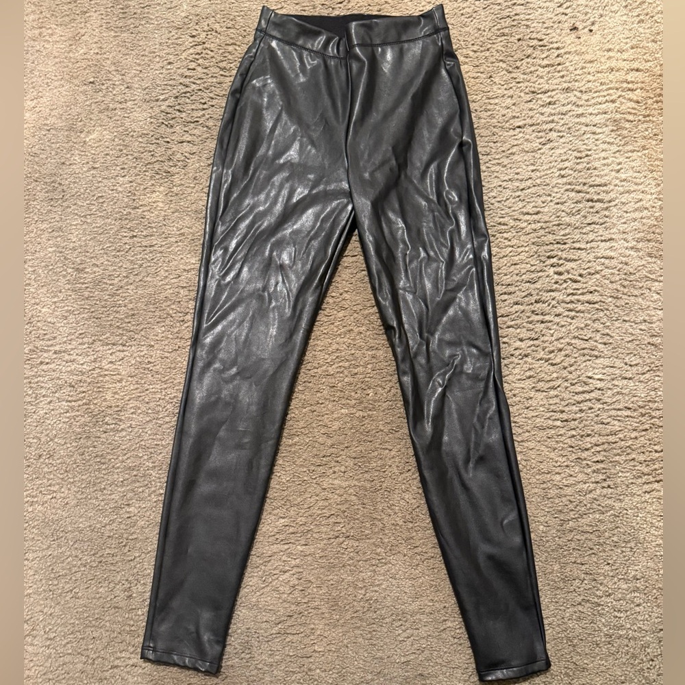 NEW Express Faux “Leather” Black Leggings Women’s Size (S)